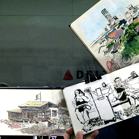 Outdoor realistic sketching classes in Bangalore by Pencil  Chai
